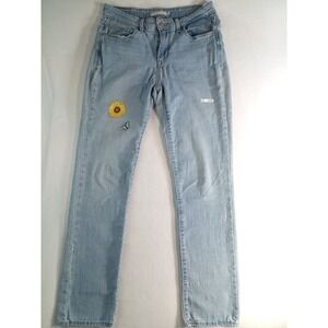 Levi's 711 Skinny Jeans Womens W29 L30  Stretch Denim Custom Patches (P)